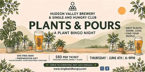 Plants & Pours Bingo is a night of craft beer, bingo, & plant prizes.