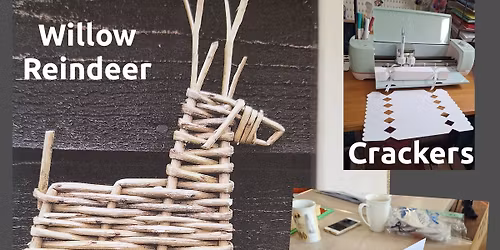 Willow Reindeer, Crackers and Matching Cards with Boxes