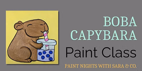 Boba Capybara Paint Class