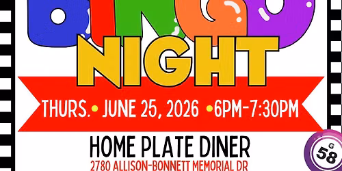 Family Bingo -Home Plate Diner