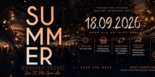 FOREVER YOUNG \u2013 Das 30 Plus Sommer-Open-Air