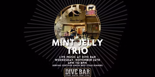 Mint Jelly Trio at Dive Bar the night before Thanksgiving \ud83c\udfb6