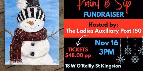 Paint & Sip Fundraiser Ladies Aux Post 150