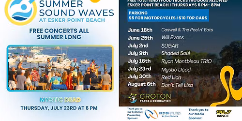 MYSTIC DEAD - Summer Soundwaves Concert Series at Esker Point Beach