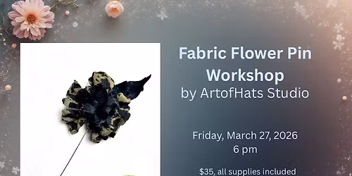 Fabric Flower Pin