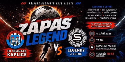 TJ SPARTAK KAPLICE - AC SPARTA PRAHA