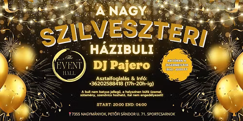 \u2728 A Nagy Szilveszteri H\u00e1zibuli\u2728DJ PAJERO\u2728SPORTCSARNOK\u2728NAGYM\u00c1NYOK\u2728 2025.12.31.\ud83e\udd42