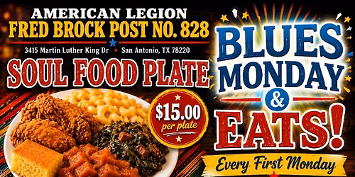 Blues Monday & Eats! Soul Food Plate!