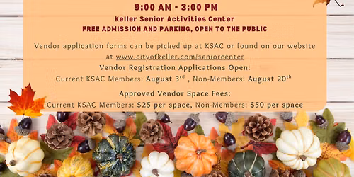 Keller Senior Activities Center - Fall Craft Show & Market