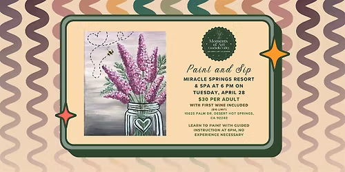 Spring Lavender Paint and Sip with First Drink Included