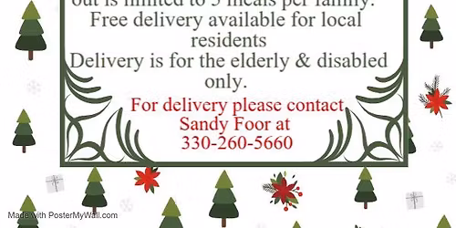 Free Community Christmas Dinner. 