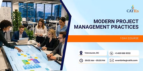 Modern Project Management Practices: 1 Day Course in Vancouver