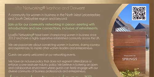 Ivanhoe & Derwent LoveBiz Networking at Champneys Springs for Women in Business