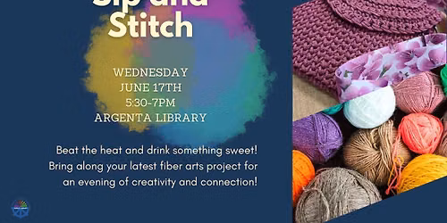 Sip And Stitch: Fiber Arts Meetup
