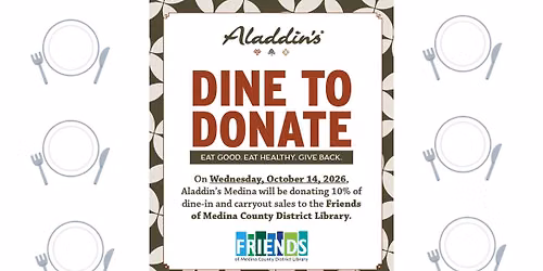 Dine to Donate - Aladdin's Eatery | Medina