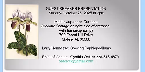 Mobile Area Orchid Society Monthly Meeting