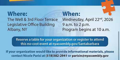 Assemblyman Santabarbara\u2019s Annual Autism Action Day at the Capitol