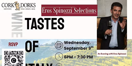 Tastes of Italy with Eros Spinozzi \u2014 September 9th