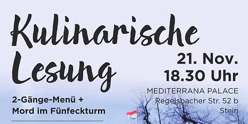 Kulinarische Lesung \u201eSchandmantel\u201c mit Monika Martin