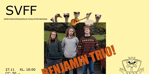 KONSERT: Benjamin trio p\u00e5 U1!