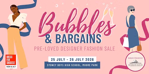 Bubbles & Bargains | Pre-Loved Designer Fashion Sale | July 2026