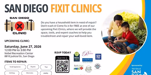 San Diego Fixit Clinic at Nobel Recreation Center