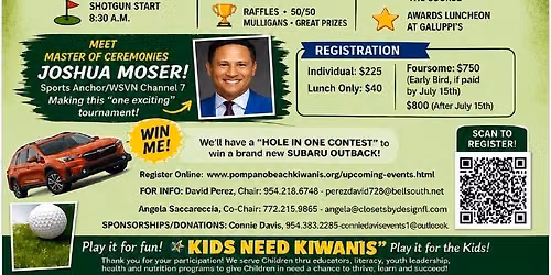 2026 Annual Mike Franklin Memorial Golf Tournament hosted by Kiwanis Club of Pompano Beach 