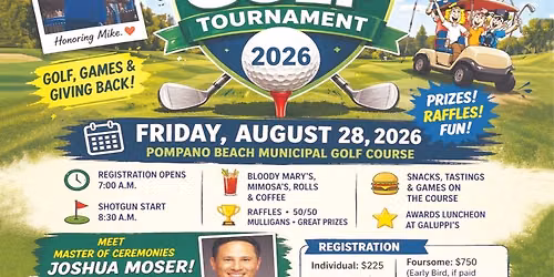 2026 Annual Mike Franklin Memorial Golf Tournament hosted by Kiwanis Club of Pompano Beach 