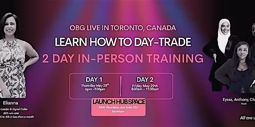 Learn How to Trade with OBG: 2 Day In-Person Event