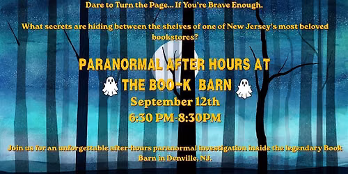 Ghost Hunt at The Book Barn