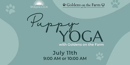 Puppy Yoga with Goldens on the Farm