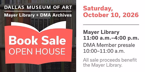 Mayer Library + DMA Archives - Book Sale | Open House