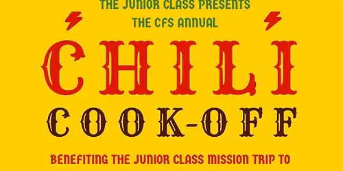 Chili Cook-Off Junior Class Fundraiser