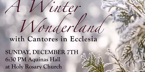 A Winter Wonderland with Cantores in Ecclesia