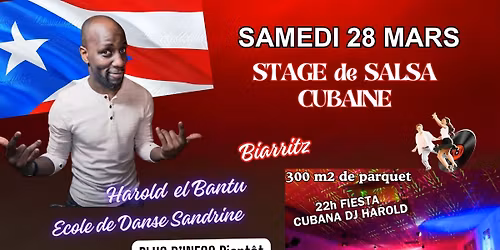 STAGE de SALSA CUBAINE \u2764\ufe0f\ud83c\udde8\ud83c\uddfa avec Harold El Bant\u00f9 & FIESTA CUBANA \ud83c\udde8\ud83c\uddfa
