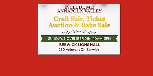 Include Me! Annapolis Valley Craft Fair & Ticket Auction