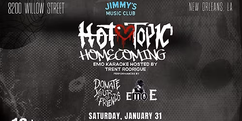 Hot Topic Homecoming: EMO Karaoke + Donate Your Friends & EMO E