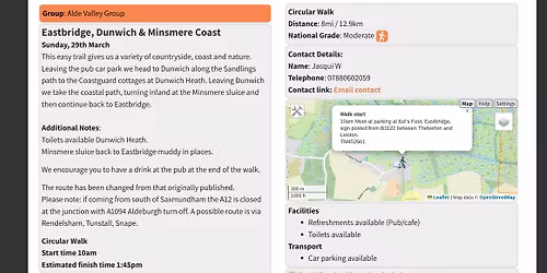 Eastbridge, Dunwich & Minsmere Coast Guided Walk