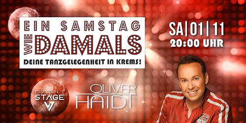 Ein Samstag wie damals mit OLIVER HAIDT