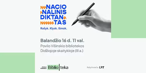 Nacionalin\u012f diktant\u0105 ra\u0161yk bibliotekoje!