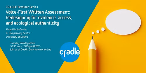 Voice-First Written Assessment: Evidence, access & ecological authenticity
