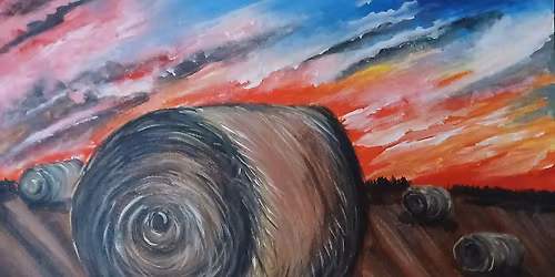 Paint Nite: Hay Harvest Sunset