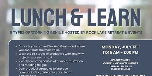 Lunch and Learn : 6 Types of Working