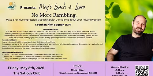 VC-CAMFT May Lunch & Learn