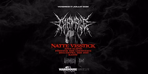LA PIRATECH & FURI pr\u00e9sentent CARNAGE w\/ Natte Visstick & more @Warehouse Nantes