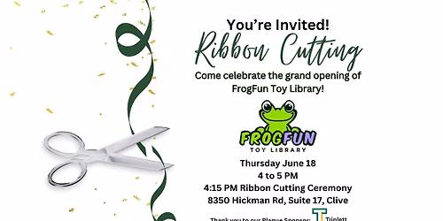 FrogFun Toy Library Ribbon Cutting