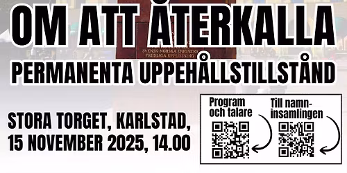 Manifestation mot f\u00f6rslaget om att \u00e5terkalla permanenta uppeh\u00e5llstillst\u00e5nd 