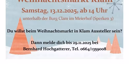 Adventmarkt im Meierhof der Burg Clam