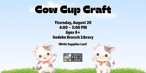 Cow Cup Craft at Godeke Branch Library