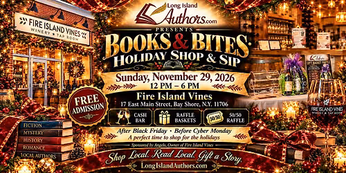 Books & Bites: Holiday Shop & Sip at Fire Island Vines